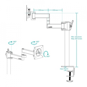 Nosač za monitor ARCTIC X1 Desk Mount Monitor Arm, AEMNT00061A - Img 2
