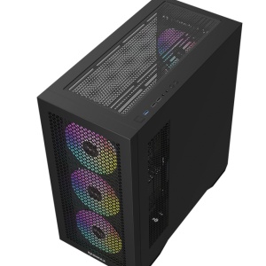 Kućište Raidmax Meshiah X605, Full Tower, 4 x 14cm ARGB fan, X605TBF, black - Img 3