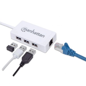 MANHATTAN HUB USB TYPE C TO 3XUSB 3.1 + GIGABIT ETHERNET - Img 2