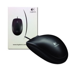 Miš LOGITECH B100, optical, 3 buttons, USB, OEM, black (910-003357)