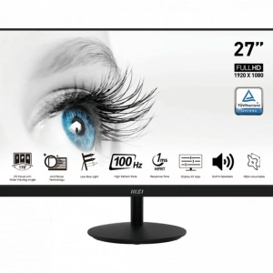 Monitor 27″ MSI MP273A, IPS, Full HD, 100Hz, 1ms, 1x DP, 1x HDMI, 1x D-Sub (VGA), 2 x 3W