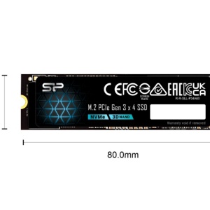 SSD 256GB Silicon Power SP256GBP34A60M28, PCIe Gen3 x4, NVMe, M.2 2280, 2100/1200 MB/s - Img 2