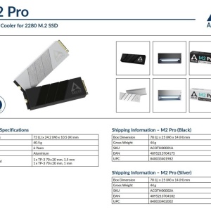 SSD Cooler for M.2 Drives Arctic M2 Pro (Silver), ACOTH00002A - Img 8