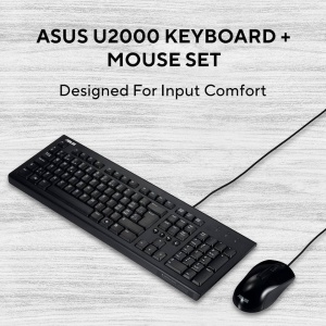 Tastatura i miš ASUS U2000, USB, SRB, crna - Img 2
