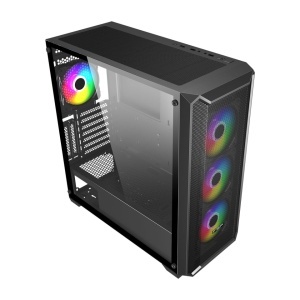 Kućište FSP CMT591A, 4x120mm ARGB fan, front mesh, black - Img 2