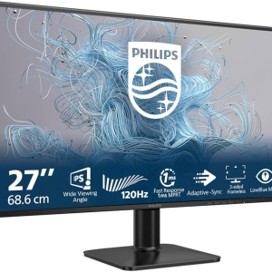 Monitor 27" PHILIPS 27E2N1110/00, IPS, 1920x1080, 120Hz, 1ms, VGA, HDMI, VESA, black