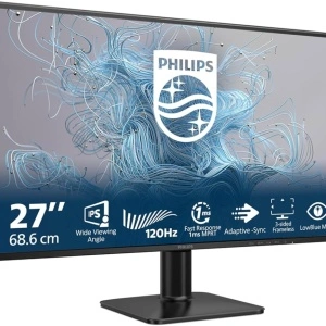 Monitor 27" PHILIPS 27E2N1110/00, IPS, 1920x1080, 120Hz, 1ms, VGA, HDMI, VESA, black