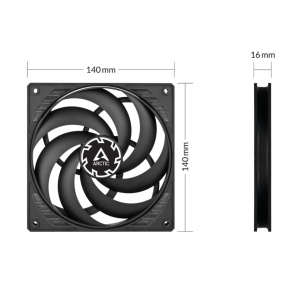 Ventilator za kućište Arctic P14 SLIM PWM PST, 14cm, 4 pin, 16mm, ACFAN00268A - Img 3