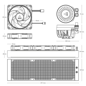 CPU vodeno hladjenje Arctic Liquid Freezer III - 360 A-RGB (White), ACFRE00152A - Img 2