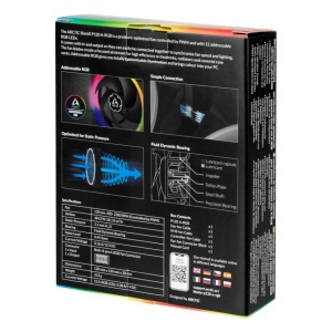 Gaming Fan with PWM PST Arctic BioniX P120 A-RGB, 12cm, 4 pin, ACFAN00146A - Img 2