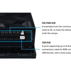 Napajanje 1200W Lian Li EDGE EG1200G, 80 Plus Gold, PCIe 5.1, ATX 3.1, USB HUB, Crno - Img 4