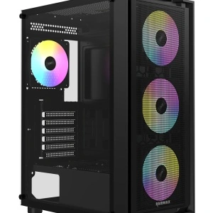 Kuciste Raidmax Vector 216, 4 x RGB fan, glass window, V216TBF, Black