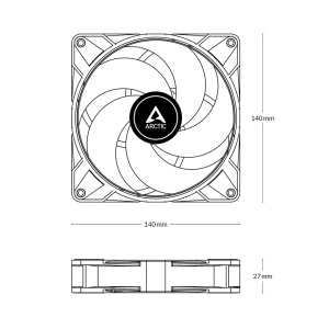 Ventilator za kućište Arctic P14 Max (White), 14cm, 4 pin, up to 2800 rpm, ACFAN00304A - Img 5