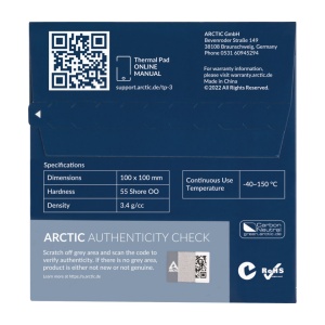 Termalna podloga Arctic Thermal Pad TP-3, 100x100mm 0.5mm, ACTPD00052A - Img 2