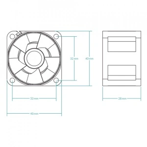 Ventilator za rack server Arctic S4028-6K 40 mm Server fan ACFAN00185A - Img 3