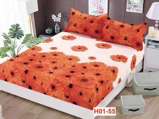 Cearceaf Din Finet Cu Elastic Si 2 Fete De Perna H01-55