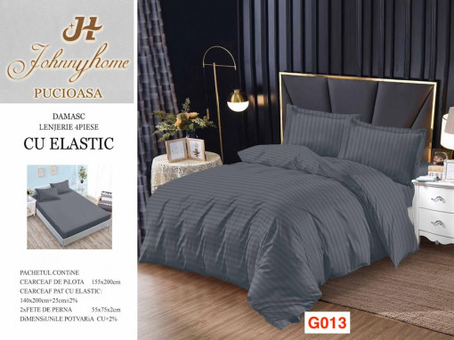 Lenjerii din damasc cu elastic pt 1 persoana cod G013