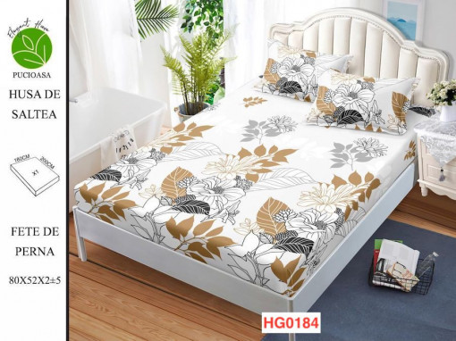 Cearceaf Din Finet Cu Elastic Si 2 Fete De Perna HG0184