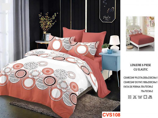 Lenjerii Cu Elastic Din Finet Cu 6 Piese Cod CVS108