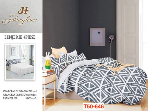 Lenjerii Din Bumbac Satinat Cu 4 Piese Pucioasa Cod T50-646