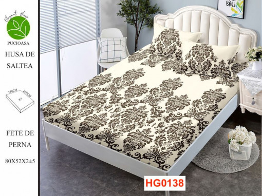 Cearceaf Din Finet Cu Elastic Si 2 Fete De Perna HG0138