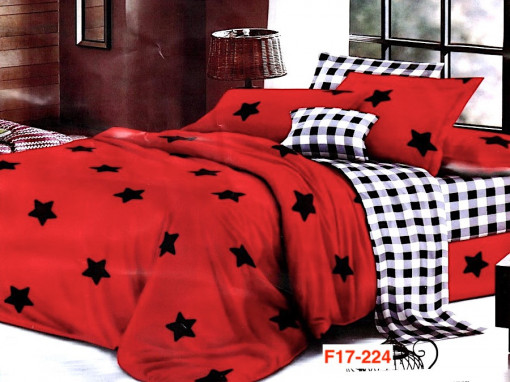 Lenjerii de pat cu 6 piese din bumbac satinat Pucioasa F17-224