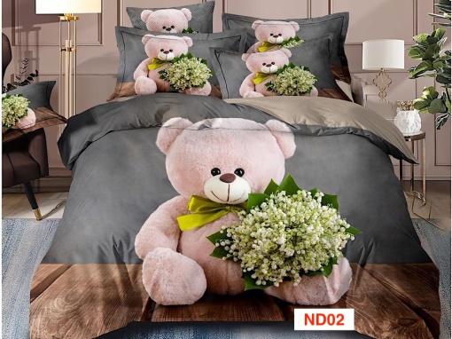 Lenjerii de pat cu imprimeu 5D, 6 piese, identice cu poza, cod ND02