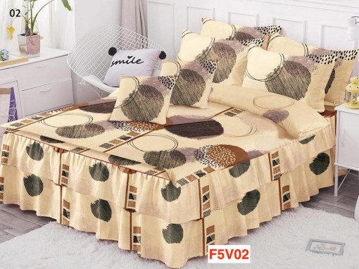 Lenjerii de pat din finet cu volanase F5V02