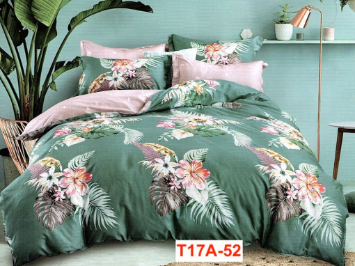 Lenjerii de pat cu 4 piese din bumbac satinat T17A-52