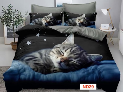 Lenjerii de pat cu imprimeu 5D, 6 piese, identice cu poza, cod ND29