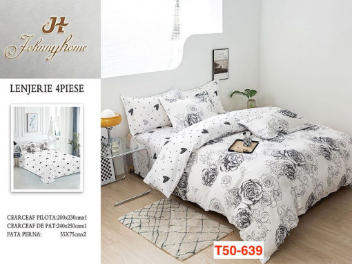 Lenjerii Din Bumbac Satinat Cu 4 Piese Pucioasa Cod T50-639