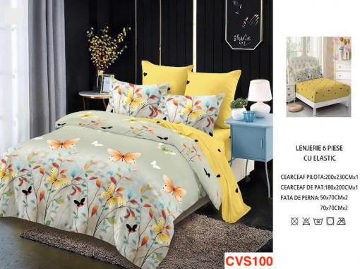 Lenjerii Cu Elastic Din Finet Cu 6 Piese Cod CVS100