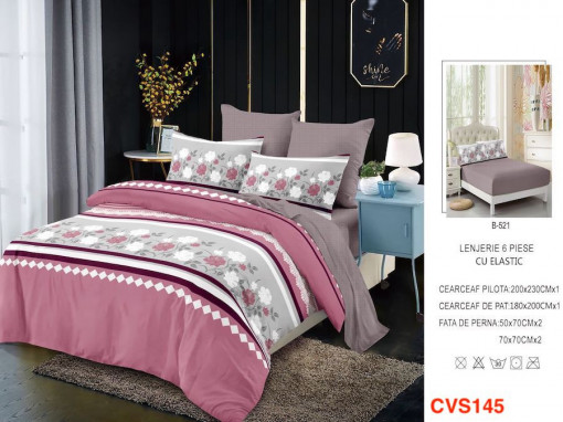 Lenjerii Cu Elastic Din Finet Cu 6 Piese Cod CVS145