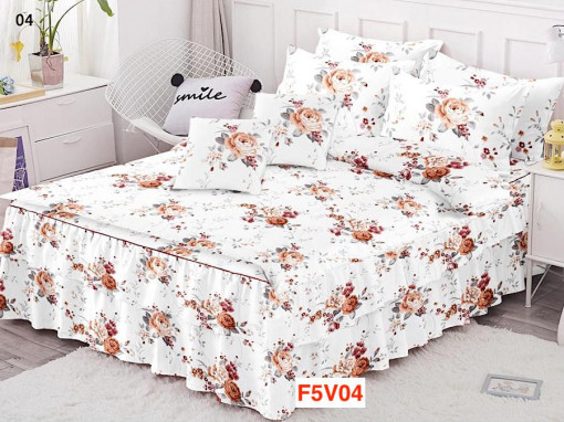 Lenjerii de pat din finet cu volanase F5V04