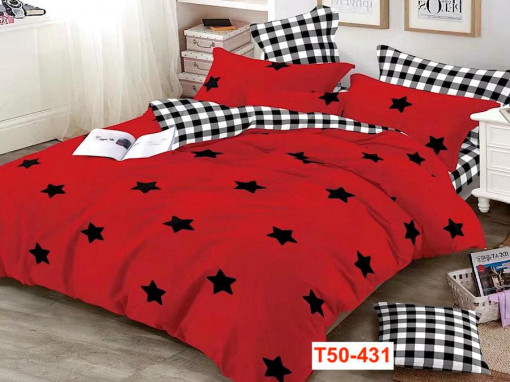Lenjerii Din Bumbac Satinat Cu 4 Piese Cod T50-431