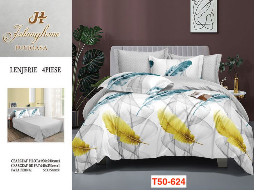 Lenjerii Din Bumbac Satinat Cu 4 Piese Pucioasa Cod T50-624