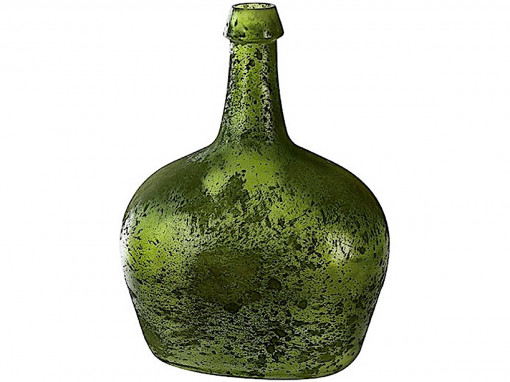 Vaza decorativa din sticla reciclata verde cod HAL013