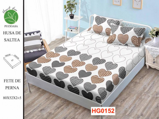 Cearceaf Din Finet Cu Elastic Si 2 Fete De Perna HG0152
