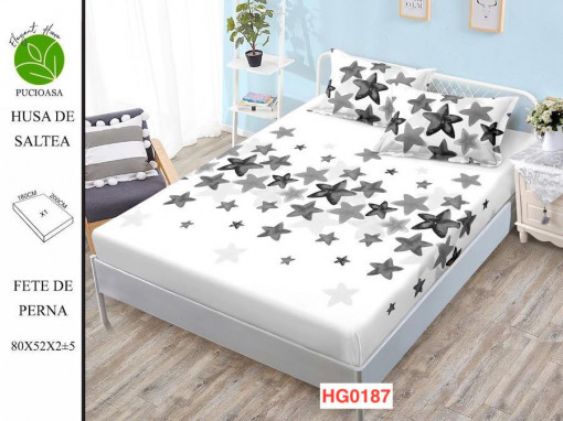 Cearceaf Din Finet Cu Elastic Si 2 Fete De Perna HG0187
