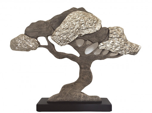 Copac decorativ Baobab in bej si argintiu cod HAL022