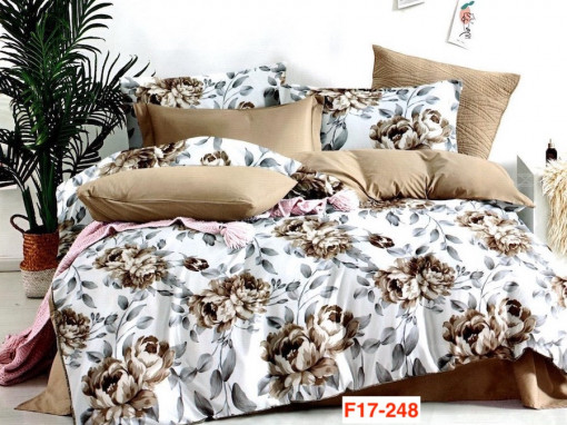 Lenjerii de pat cu 6 piese din bumbac satinat Pucioasa F17-248