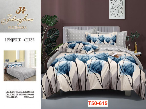 Lenjerii Din Bumbac Satinat Cu 4 Piese Pucioasa Cod T50-615