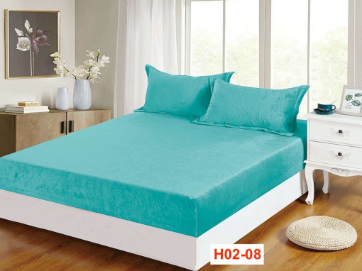 Huse Cu Elastic DeLuxe Din Frotir Si 2 Fete De Perna H02-08