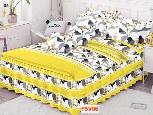 Lenjerii de pat din finet cu volanase F5V06