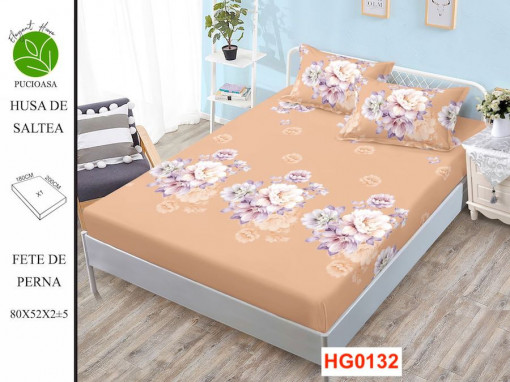 Cearceaf Din Finet Cu Elastic Si 2 Fete De Perna HG0132