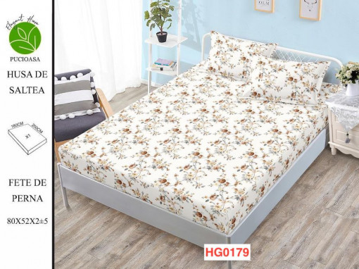 Cearceaf Din Finet Cu Elastic Si 2 Fete De Perna HG0179