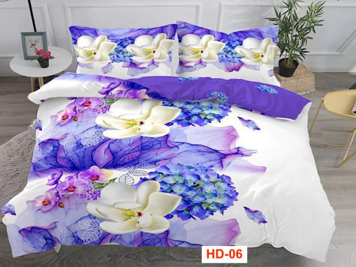 Lenjerie cu 4 piese din bumbac satinat fin HD-06