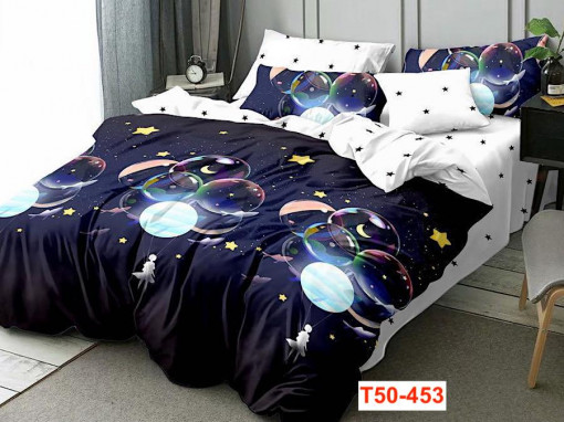 Lenjerii Din Bumbac Satinat Cu 4 Piese Cod T50-453