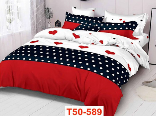 Lenjerii Din Bumbac Satinat Cu 4 Piese Pucioasa Cod T50-589