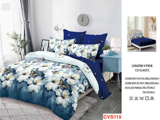 Lenjerii Cu Elastic Din Finet Cu 6 Piese Cod CVS115